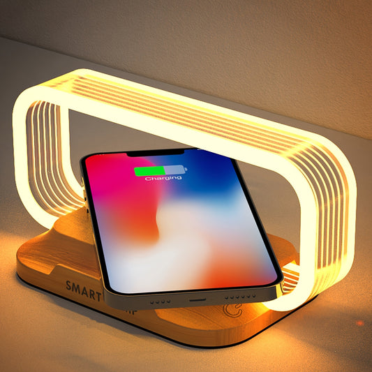 Lampe de bureau multifonctionnelle avec station de recharge