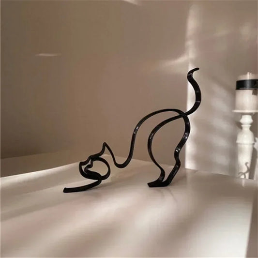 Sculpture Minimaliste Chien et Chat – Décoration Artistique